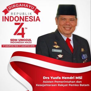 Yusfa Hendri, Sosok di Balik Kemeriahan HUT ke 74 RI Tingkat Kota Batam