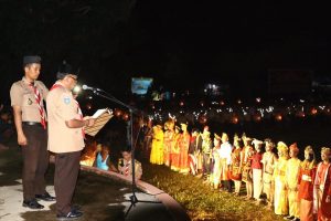 Api Unggun dan Bhinneka Tunggal Ika Tutup Kemsar Pramuka Kota Batam
