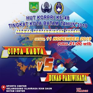 Jadwal Pertandingan Futsal HUT Korpri Nanti Malam, Ramaikan!