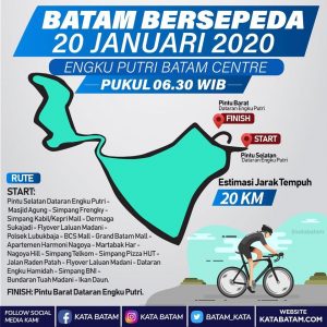 Peluncuran Hari Bersepeda Kota Batam, HMR Tantang Gowes 20 Kilometer. Berani?