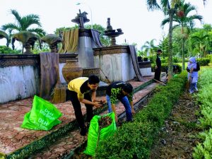 Kadisbudpar Ajak “Pasukan” Bersih-bersih, Tiga Monumen Melayu pun Kembali Berdelau