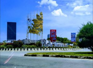 Air Mancur Bundaran Tuah Madani Sudah Memancar Lagi, Warga Berterima Kasih