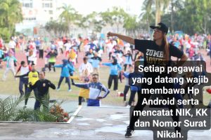 Kamis Pagi ASN Pemko Senam Bersama, Kali Ini sambil Ikut Sensus Penduduk Online