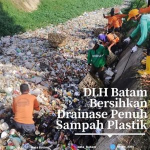Tim DLH Bersih-bersih Sampah Plastik, Drainase Seibeduk Kembali Cantik