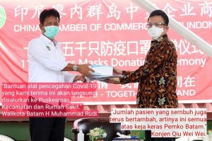 Konjen China Puji Kinerja Pemko Batam, Bantu 115 Ribu Alat Pencegahan Covid-19