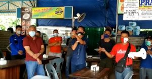 Bawa Megaphone, HAM Tenamkan Disiplin Protokol Kesehatan di Pasar Tibancentre