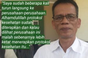 Rajin Turun ke Perusahaan, Kadisnaker Terus Ingatkan agar Patuhi Protokol Kesehatan