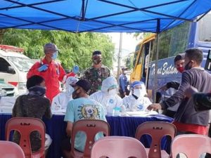 Enam Pedagang Tos 3000 Dibawa ke RSKI Galang, karena Reaktif Usai Rapid Tes