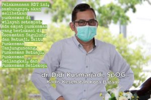 Rapid Test Sasar Pedagang Pasar Sagulung – Batuaji, Dinkes Libatkan Empat Puskesmas
