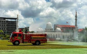 Sudah Steril, Dataran Engku Putri Siap Sambut Jemaah Salat Idul Adha Besok Pagi