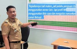 Kalau Ada yang Minta Duit via WA Ngaku Camat Batuaji, Jangan Percaya, Itu Penipuan
