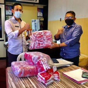 Gugus Tugas Sumbang Seribu Masker Merah Putih untuk Funbike Batam Pos