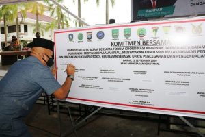 Junjung Integritas, HMR Hadiri Komitmen Bersama Wujudkan Pilkada Batam Sehat