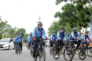 Meriahkan KORPRI Bersepeda, Amsakar Tanamkan Pola Hidup Sehat Agar ASN Kuat