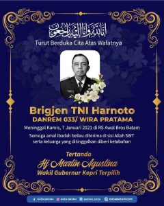 Marlin Sampaikan Belasungkawa Wafatnya Danrem 033/WP, Brigjend TNI Hartono