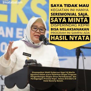 Jangan Hanya Seremonial, Wagub Marlin Minta Pelatihan Ekspor UKM Ada Hasil Nyata