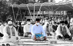 Salat Idulfitri di Engku Putri, HMR Titip Jaga Prokes & Doakan Batam Bebas dari Pandemi