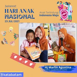 Hari Anak Nasional 2021, Marlin Ajak Semua Komponen Peduli Anak di Masa Pandemi