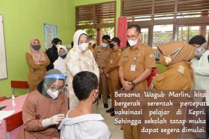 Wagub Marlin Percepat Vaksinasi Pelajar di Kepri, agar Sekolah Tatap Muka Segera Dimulai
