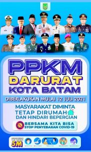 Para Pimpinan Daerah Kota Batam Setuju dan Siap Kawal Penerapan PPKM Darurat