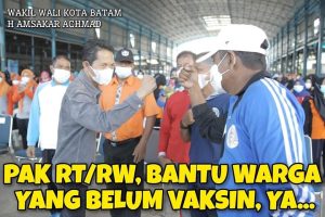 Ampuh Capai Herd Immunity, Amsakar Minta RT/RW Bantu Jika Ada Warga Belum Vaksin