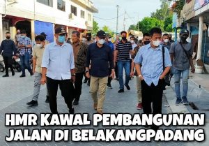Pantau Langsung, HMR Ingin Pembangunan Jalan Merdeka Belakangpadang Sempurna