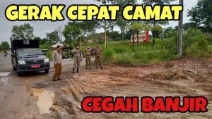 Dengar Ada Drainase Tertutup, Camat Seibeduk Gerak Cepat Cegah Banjir