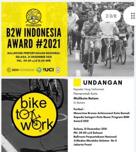 Juara Lagi! B2W Nobatkan Batam Sebagai Kota Ramah Sepeda kategori Kota Besar
