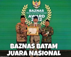 BAZNAS Batam Raih Penghargaan “Branding Terbaik” di BAZNAS Award 2022
