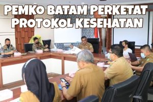Tindaklanjuti Vidcon HMR & Menko, Jajaran Pemko Batam Evaluasi Penanganan Covid-19