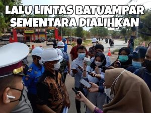 KILAS METRO: Ada Pengerjaan Drainase, Lalu Lintas Pelabuhan Batuampar Dialihkan