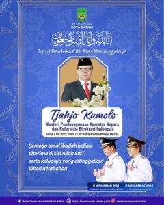 Tjahjo Kumolo Tutup Usia, HMR Kenang Pesannya Majukan Batam di Gerbang Dunia