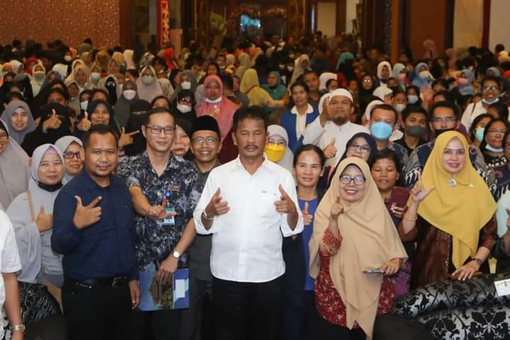 Wali Kota Batam H Muhammad Rudi (HMR), saat bersilaturahmi dengan guru-guru swasta yang ada di tiga kecamatan, yakni Batuaji, Sagulung dan Batuampar, Selasa (2/8/2022).