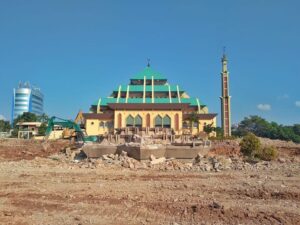 Revitalisasi Masjid Agung Batam: Area Bagian Utara Sudah Rata