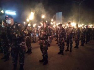 GALERI FOTO: Gempita Upacara Taptu atau Pawai Obor HUT Ke-77 RI Kota Batam