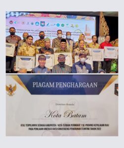 Batam Dapat Penghargaan Kota Terbaik Se-Kepri dalam 8 Aksi Cegah Stunting