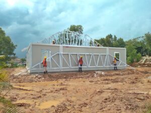 Masjid Semi Permanen Dibangun Selama Revitalisasi Masjid Agung Batam