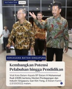 HMR Bertemu Mendag Singapura, Jajaki Kerja Sama Pariwisata hingga Green Energy