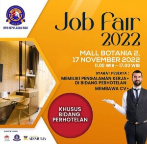 Job Fair di Mall Botania 2 Digelar Hari Ini, 10 Hotel Ternama di Batam Buka Lowongan Kerja
