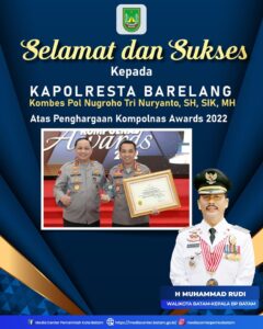 Kapolresta Barelang Terima Kompolnas Awards 2022, HMR Sampaikan Selamat