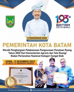 Miliki Kawasan Peruntukan Industri Sangat Baik, Batam Terima Penghargaan ATR/BPN