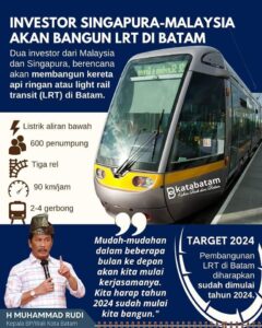 HMR Tetapkan Rencana Rute Perdana LRT Batam dari Batamcenter Menuju Bandara