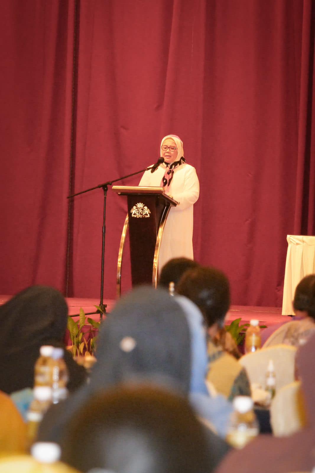 WAGUB Marlin memberi sambutan di sela membuka Bimtek Assesmen dan Penilaian serta Bimtek PHBK Guru PAUD, di Hotel Harmoni One, Batam, Kamis (16/2/2023) pagi.