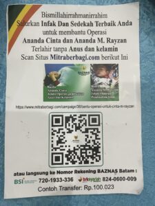 HMR Donatur Pertama mitraberbagi.com BAZNAS, Yuk Bantu Operasi Cinta & Rayzan!