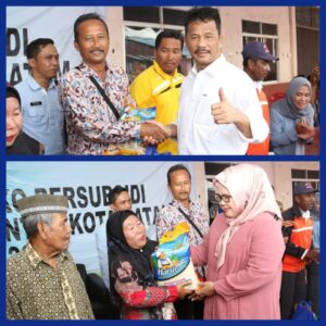Bahagianya Warga Bulang, HMR & Marlin Bagikan 1.750 Paket Sembako Bersubsidi