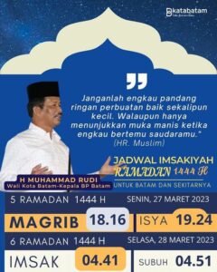 Jadwal Imsakiyah 5 Ramadan 1444 H