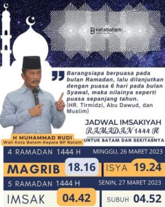 Jadwal Imsakiyah 4 Ramadan 1444 H