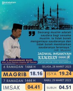 Jadwal Imsakiyah 6 Ramadan 1444 H
