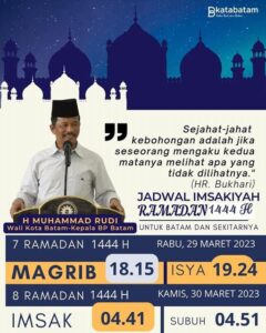 Jadwal Imsakiyah 7 Ramadan 1444 H