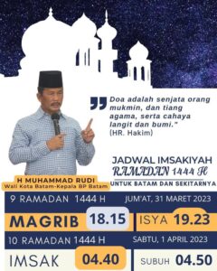 Jadwal Imsakiyah 9 Ramadan 1444 H/2023
